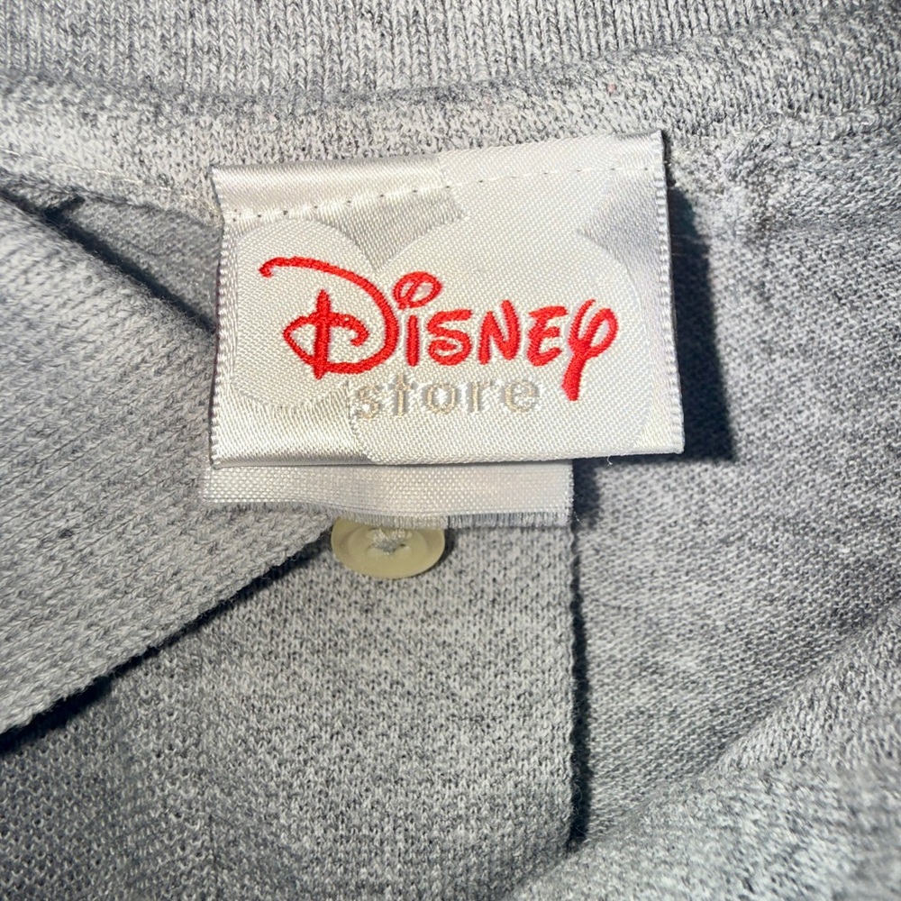 Disney Store Men’s Polo Shirt XL Slim Fit Gray Embroidered Mickey Mouse - Picture 8 of 9